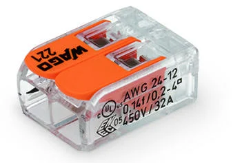 221-412 100 pcs WAGO COMPACT Splicing Connector