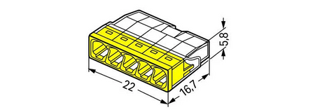 2273-205 WAGO COMPACT-Verbindungsdosenklemme 100 Stück